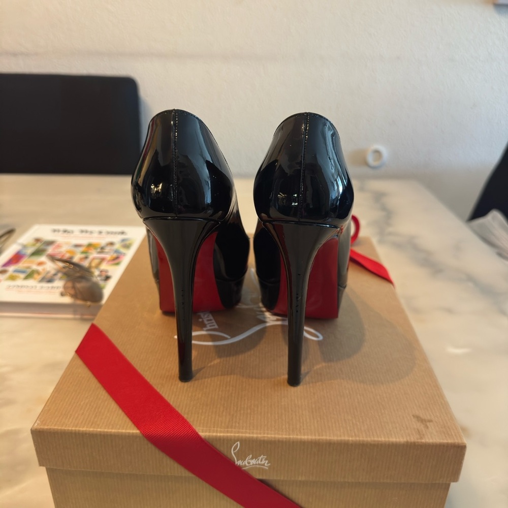 Christian Louboutin Black and Red Women's Heels